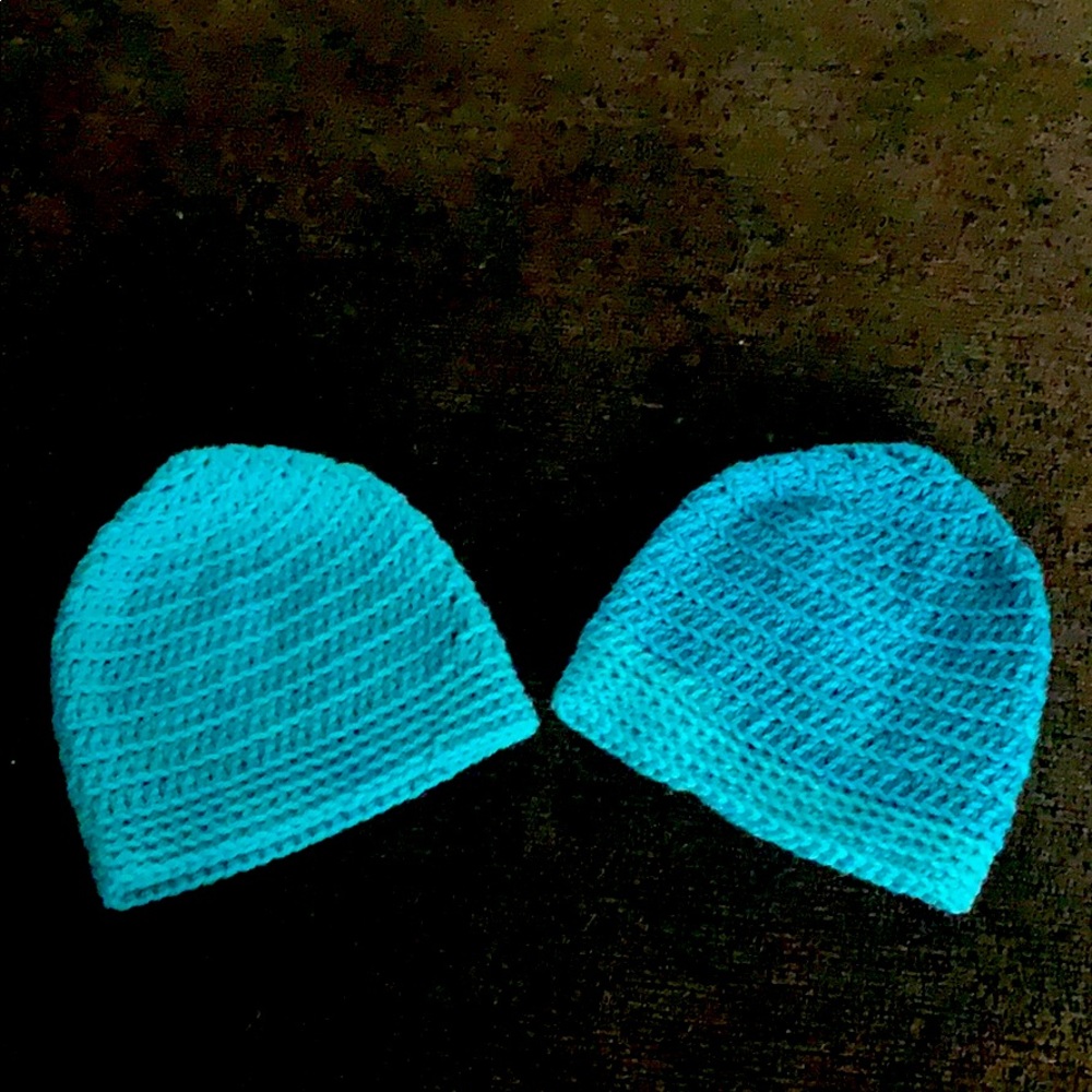 Kids homemade crochet hats